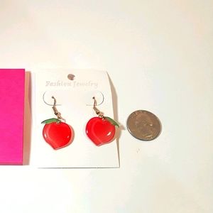 Sweet Georgia Peach Dangle Drop Earrings